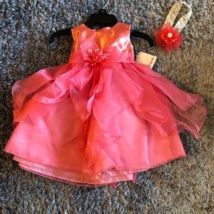 Girls Pink Party Dress size 0-6 months